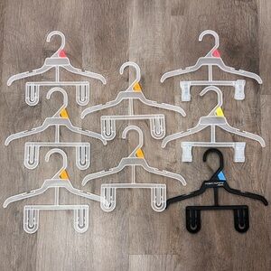 Kids Outfit 12” Hangers w/ Clip Bar Toddler Clothing Retail Display Lot of 8